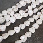 Cream Howlite Heart Strand