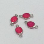 15mm Sterling Silver Pink Chalcedony