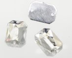 Sew on Flat backs- rectangle Clear