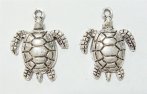 Turtle, Silver Alloy 21x19x5mm, Ni-free, Pb-free