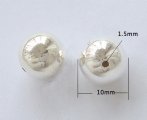 10mm Sterling Silver Round Ball with 1.5mm hole