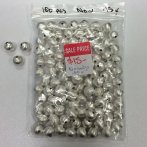 Bright Silver frosted 10mm beads x 100pcs