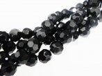 Black Faceted Beads