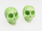 Porcelain Skull Bead-lime