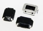 Sew on Flat backs- rectangle Black