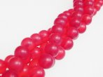 Matte Red Bead Strand 10mm