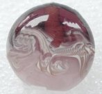 16x8mm Flat Round Maroon Swirl