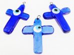 Evil Eye Glass Cross