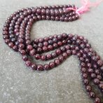 6mm Round Garnet Strand