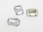 Sew on Flat backs- rectangle Clear