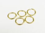 Gold plated open jump ring x5