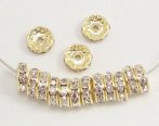 5mm Gold Diamante Rondelle