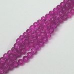6mm Fuchsia Crackle Bead Strand