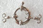 17mm Spring Ring Silver Clasp Pb-free - 2 Strand