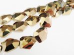 Faceted Nugget Bead - Gold
