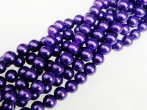 20mm Glass Pearl Strand- Purple