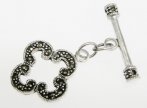 Marcasite & Sterling Silver Toggle Clasp