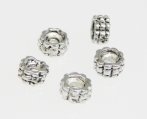 Spacer Bead bag of 22 Silver (Fat)