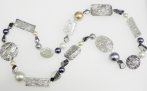 Abstract Mix Media Necklace