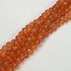 8mm Light Orange Crackle Bead Strand