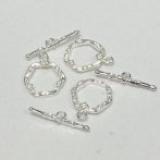 20mm Silver Floral Toggle