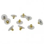 Metal and Plastic Earring Backs - Gold