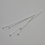 Sterling Silver Curved Head Pins 0.6x5cm x 5