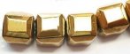 6mm Square Gold Plated Crystal Glass