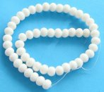 White Porcelain 12mm Round - Strand of approx. 29