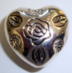 Rose Heart CCB 28x28mm