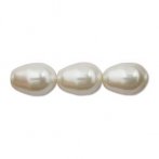 5821 Pearl white, 11x8mm pear