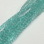 4mm Light Aqua Crackle Bead Strand