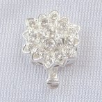 14x14mm Diamante Ni-free Silver Clasp