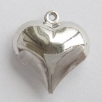 Heart 17x16mm Ni-free, Pb-free Silver