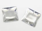 Sew on Flat backs square - Clear
