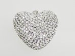 Cubic Zirconia & Sterling Silver Heart