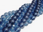 Matte Navy Bead Strand 10mm
