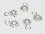 Flower Spacer/Pendant Drop - Silver