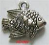 Fish, Silver Alloy 15x18mm Pb-free