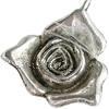 Rose, Silver Alloy 24x24x6mm Ni-free, Pb-free